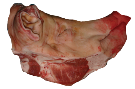 Pork half heads without cheek