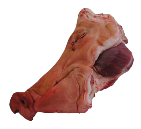 Pork half head with cheek
